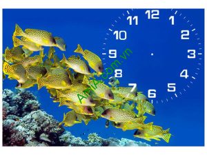 Đồng hồ tranh để bàn Đàn Cá Vàng Amia TDB 103-00