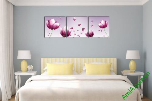 Tranh hoa tím trang trí phòng khách, phòng ngủ Amia 540-01