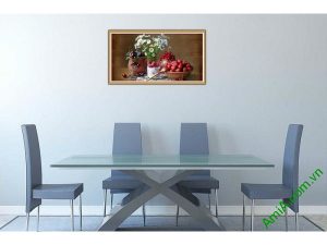 Tranh trang trí bàn ăn hiện đại hoa quả trái cây AmiA 580-00