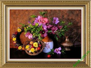 Tranh trang trí hoa lá mang phong cách retro cá tính Amia 566-00