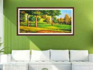 Tranh trang trí phòng khách khung cảnh đẹp cây xanh AmiA 670-02