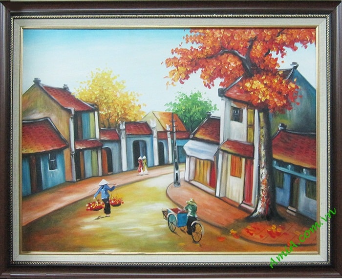 Vẽ tranh phong cảnh 3D gia đình tại Sơn Tây Hà Nội  TT87LHAR  LEHAIS ART