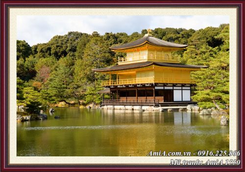 Tranh AmiA 1550 chùa Vàng Kinkakuji Nhật Bản